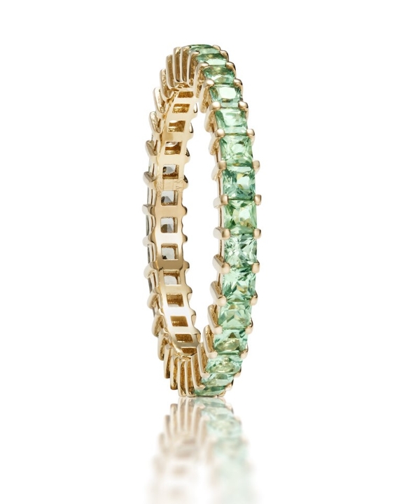 Obrazek Pierścionek LOEE z żółtego złota i szafirami