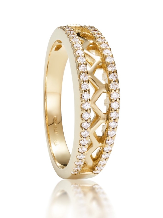 Obrazek Pierścionek LOEE z żółtego złota z diamentami