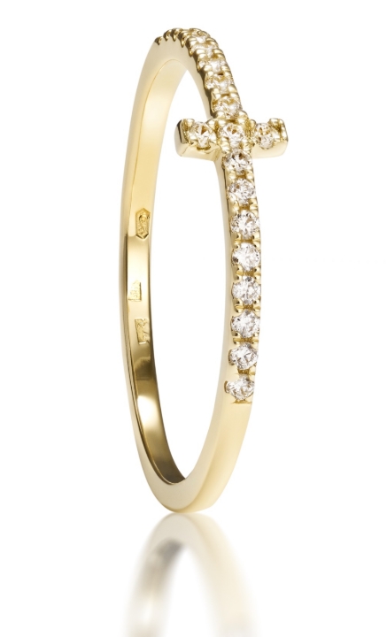Obrazek Pierścionek LOEE Pure z żółtego złota z diamentami