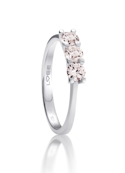 Obrazek Pierścionek LOEE Glare z białego złota z diamentami