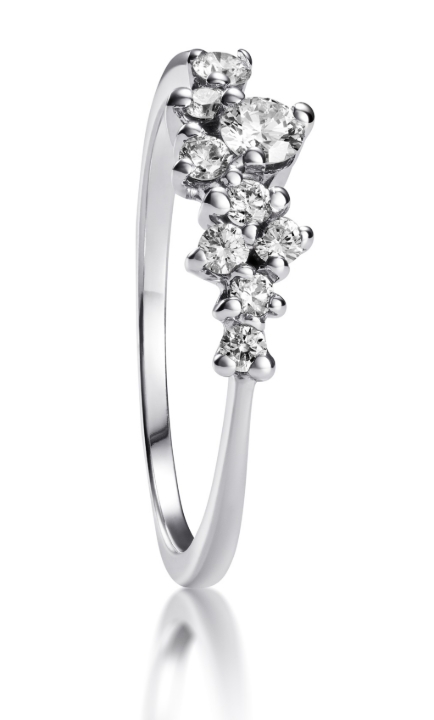 Obrazek Pierścionek LOEE Sparkle z białego złota z diamentami