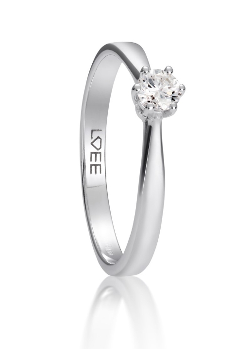 Obrazek Pierścionek zaręczynowy LOEE z białego złota z diamentem
