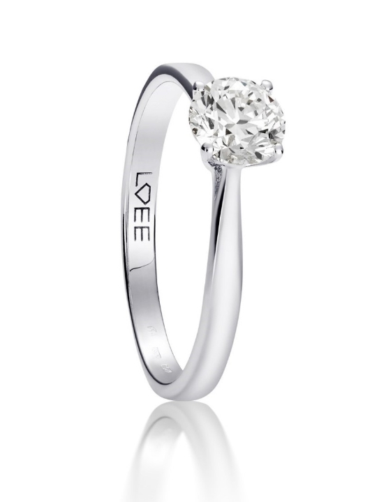 Obrazek Pierścionek zaręczynowy LOEE z białego złota z diamentem