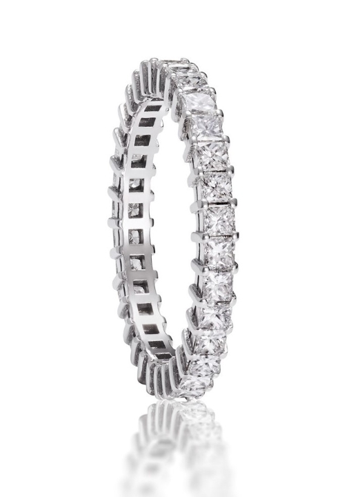 Obrazek Pierścionek LOEE Charm z białego złota z diamentami