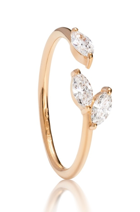 Obrazek Pierścionek LOEE Gaia z różowego złota z diamentami