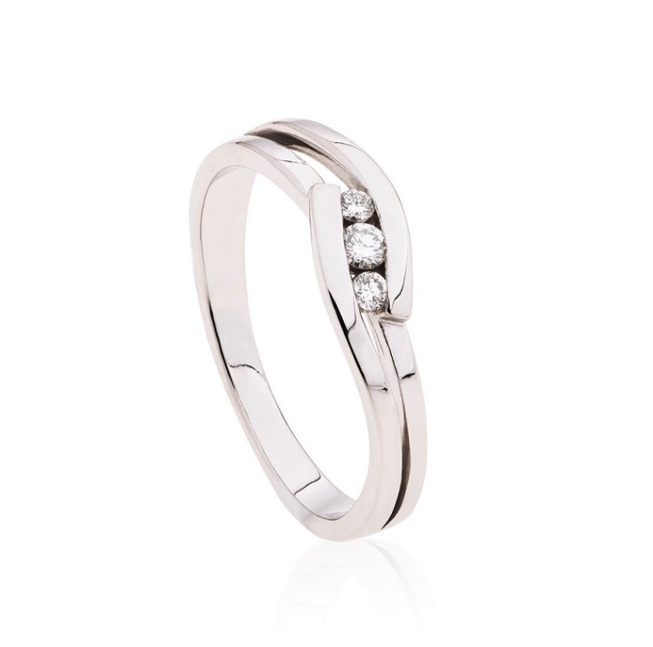 Obrazek Pierścionek LOEE Essence z białego złota z diamentami