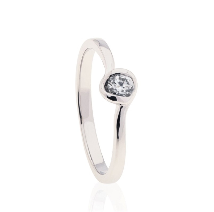 Obrazek Pierścionek LOEE Essence z białego złota z diamentem