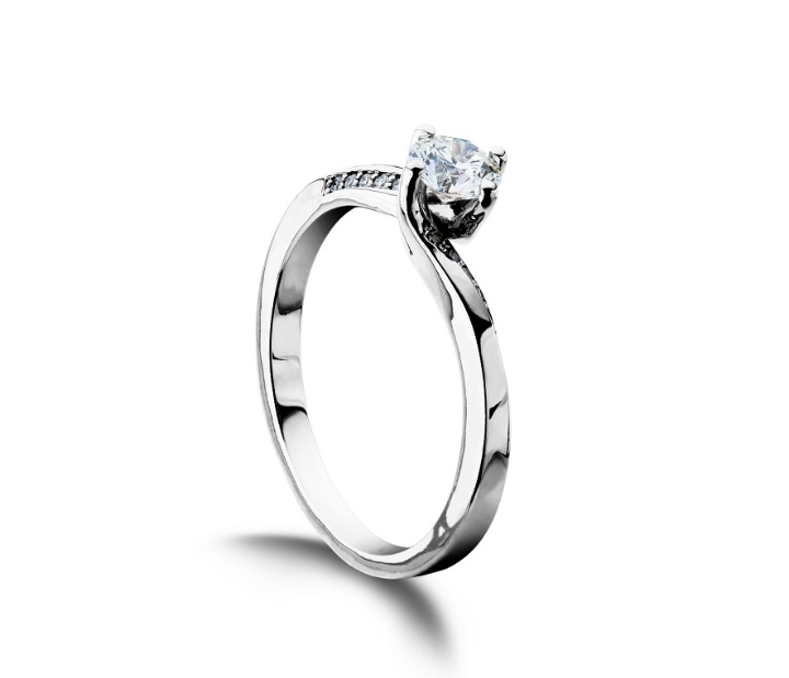 Obrazek Prsten LOEE z bílého zlata s diamanty