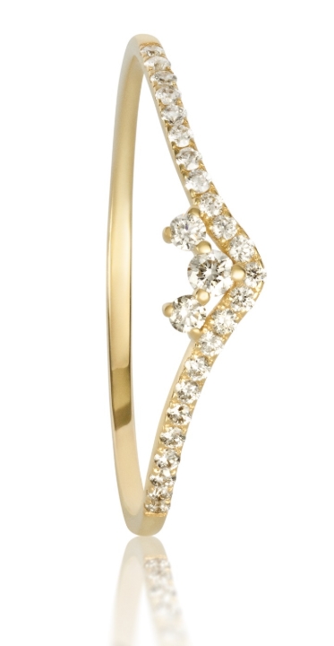 Obrazek Pierścionek LOEE Essence z żółtego złota z diamentami