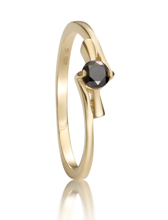 Obrazek Pierścionek zaręczynowy LOEE Essence z żółtego złota z diamentem