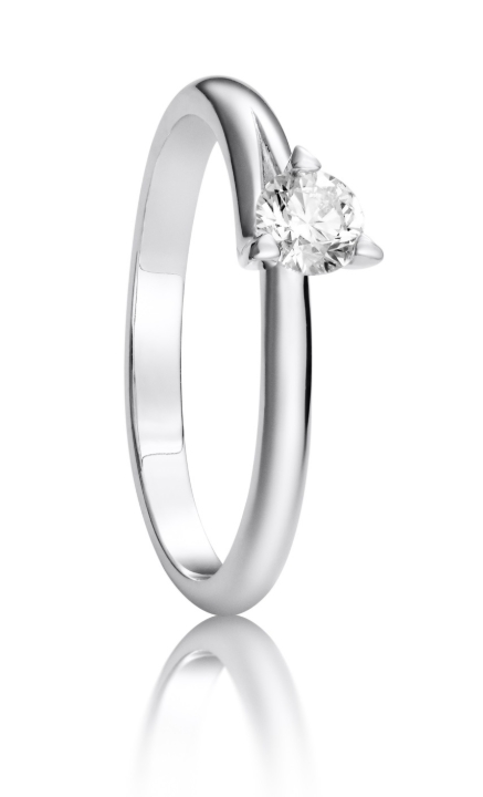 Obrazek Pierścionek zaręczynowy LOEE z białego złota z diamentem