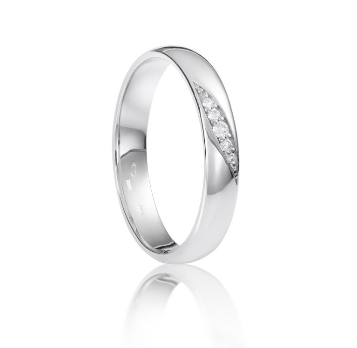 Obrazek Pierścionek LOEE z białego złota z diamentami