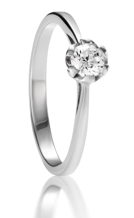 Obrazek Pierścionek zaręczynowy LOEE z białego złota z diamentem