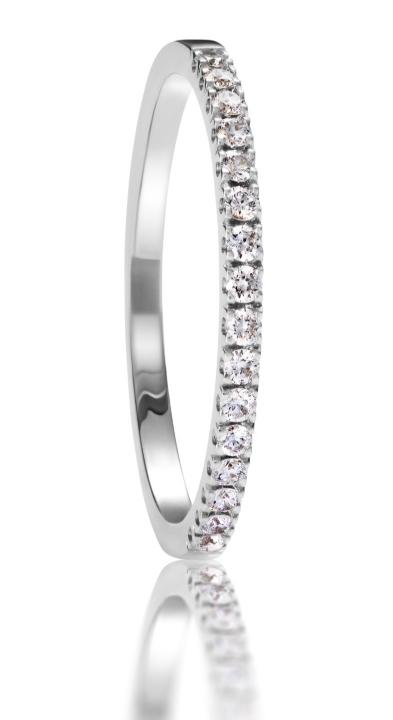 Obrazek Pierścionek LOEE Pure z białego złota z diamentami