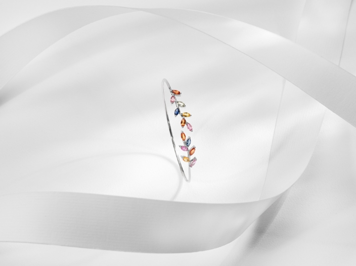 Obrazek Bransoletka LOEE Gaia z białego złota i szafirami