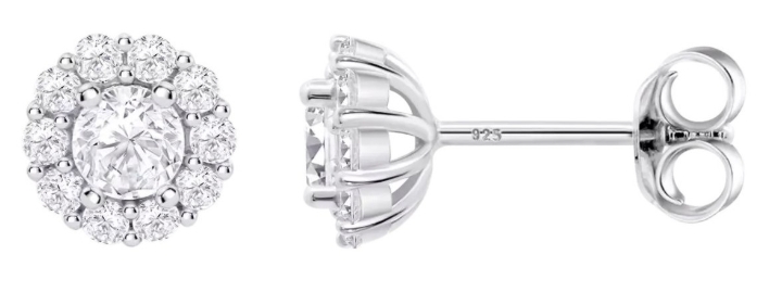 Obrazek LOTUS SILVER kolczyki 