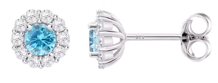 Obrazek LOTUS SILVER kolczyki 