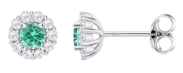 Obrazek LOTUS SILVER kolczyki 