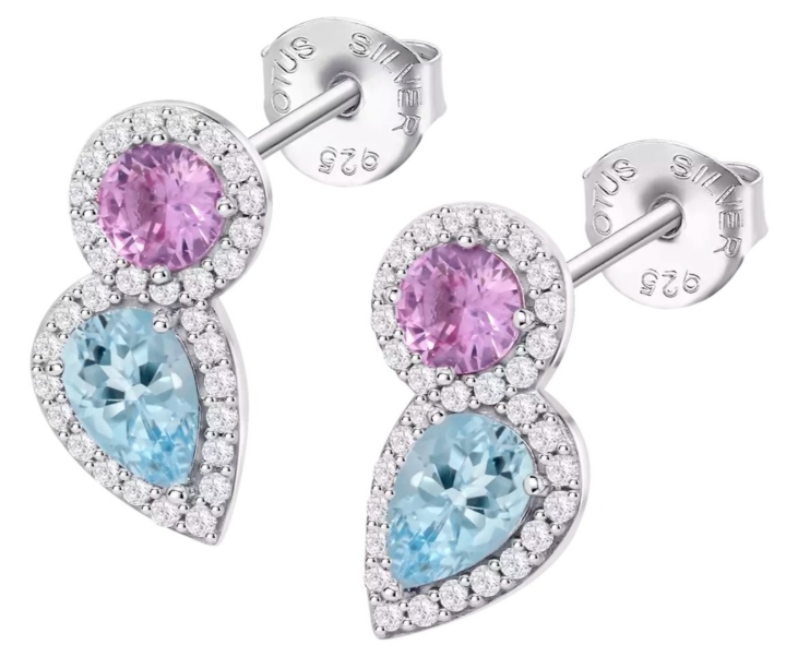 Obrazek LOTUS SILVER kolczyki 