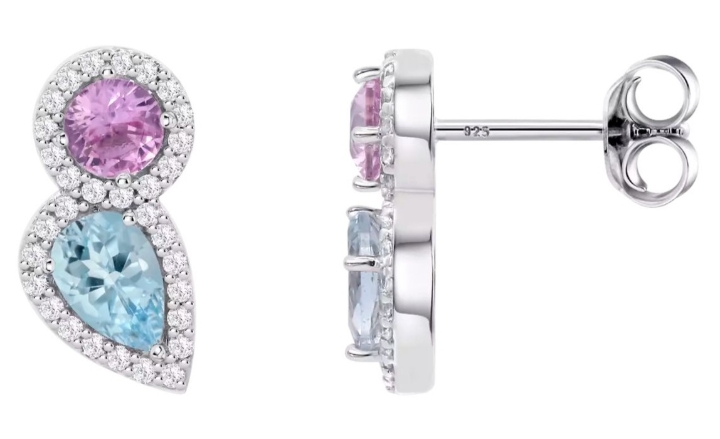 Obrazek LOTUS SILVER kolczyki 