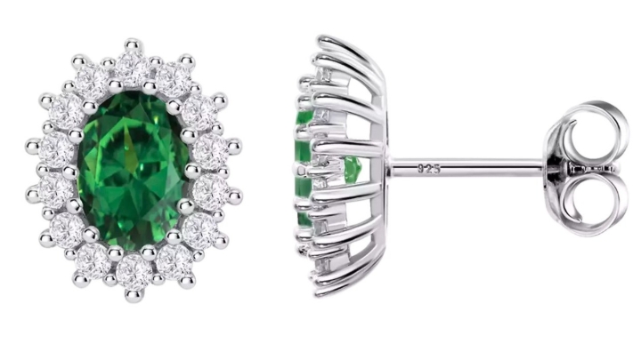 Obrazek LOTUS SILVER kolczyki 