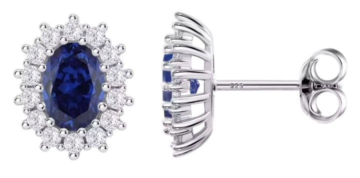 Obrazek LOTUS SILVER kolczyki 