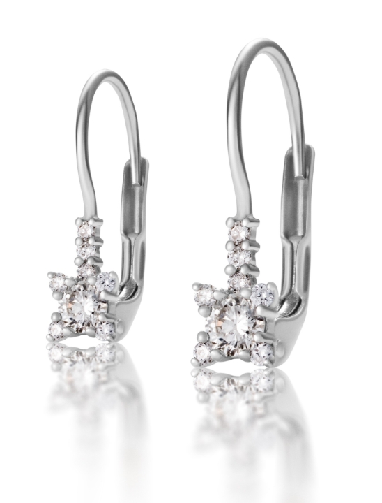 Obrazek Kolczyki LOEE z białego złota z diamentami