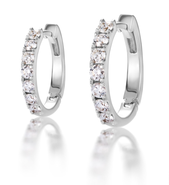 Obrazek Kolczyki LOEE Glare z białego złota z diamentami