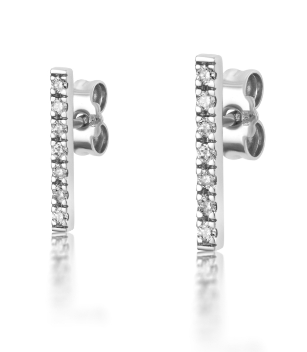Obrazek Kolczyki LOEE Pure z białego złota z diamentami