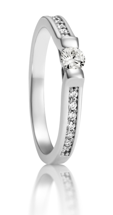Obrazek Zásnubní prsten LOEE z bílého zlata s diamanty