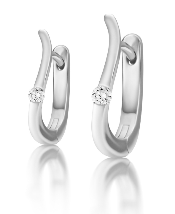 Obrazek Kolczyki LOEE Essence z białego złota z diamentami