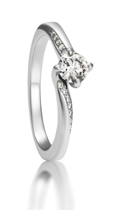 Obrazek Prsten LOEE z bílého zlata s diamanty