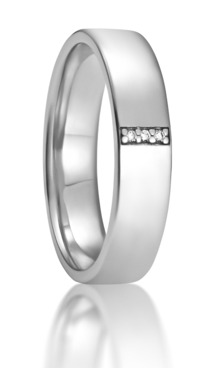 Obrazek Pierścionek LOEE z białego złota z diamentami