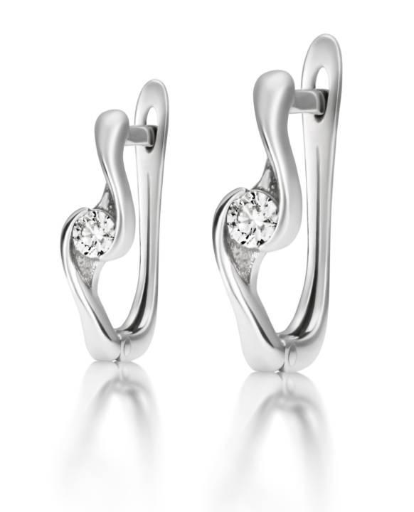 Obrazek Kolczyki LOEE Essence z białego złota z diamentami