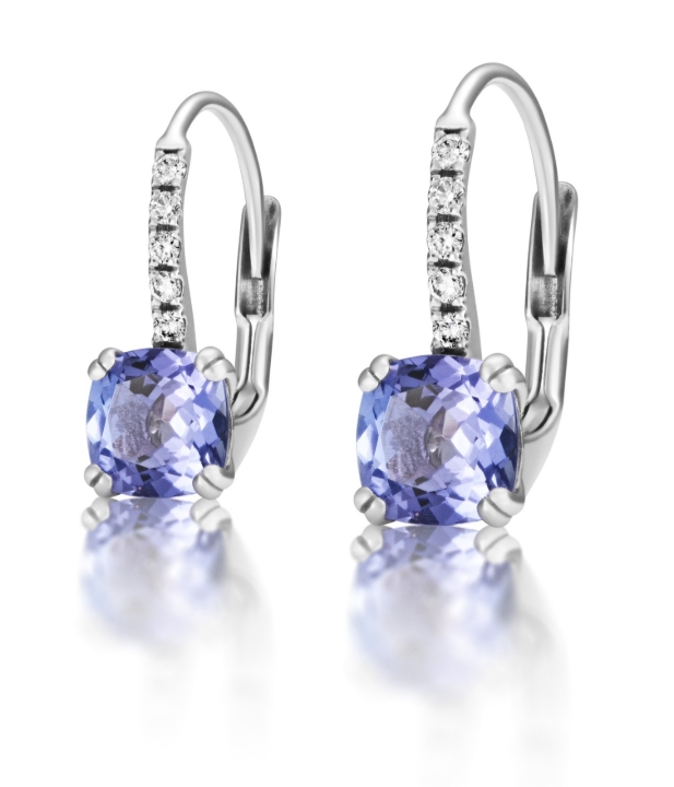 Obrazek Kolczyki LOEE Palette Diamonds z białego złota z diamentami i tanzanitami