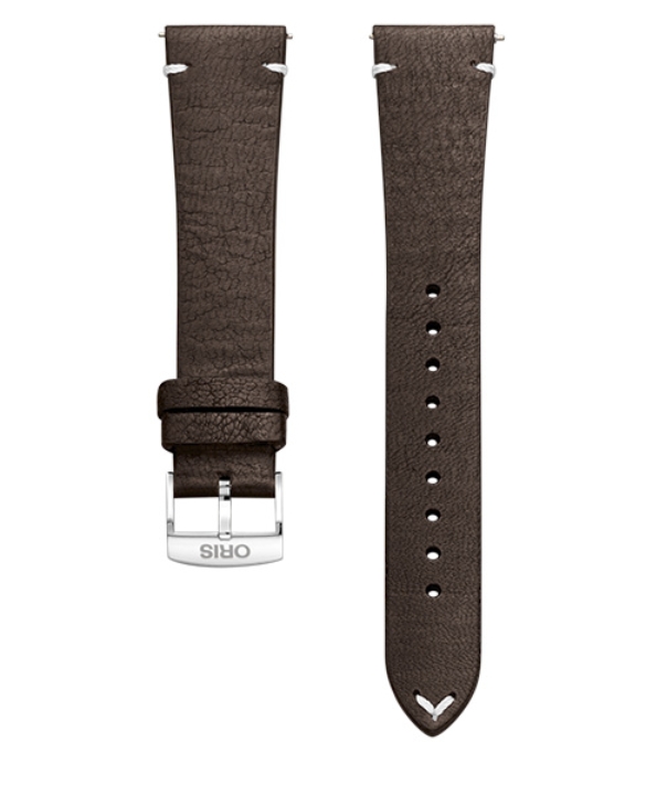 Obrazek pasek skórzany ciemnobrązowy