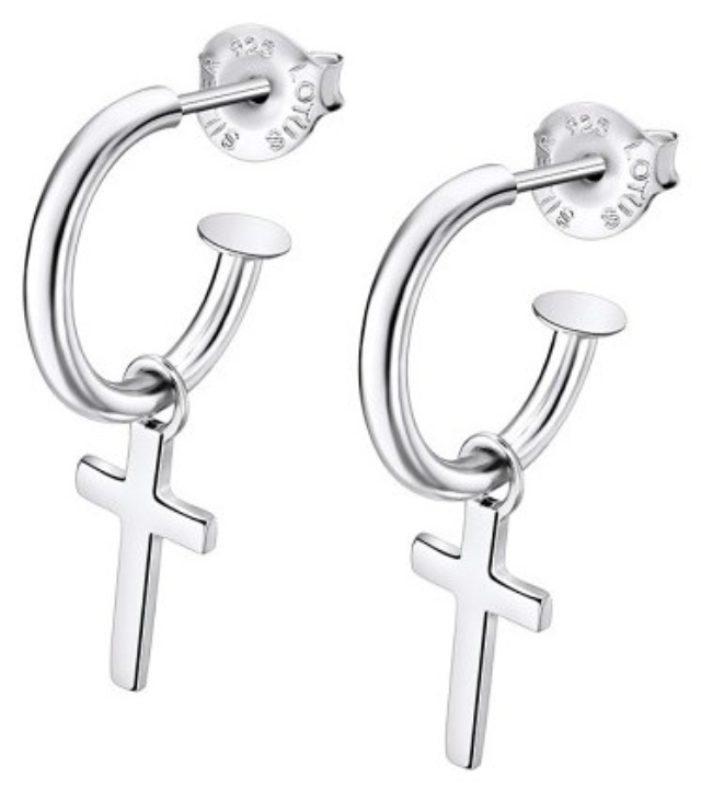 Obrazek LOTUS SILVER kolczyki TRENDY