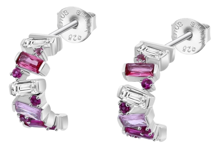 Obrazek LOTUS SILVER kolczyki 