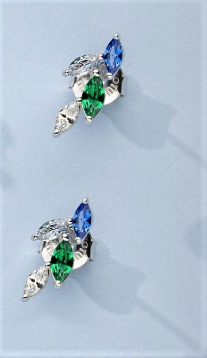 Obrazek LOTUS SILVER kolczyki 