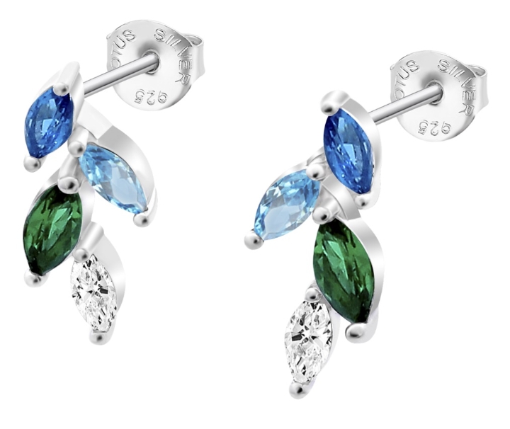 Obrazek LOTUS SILVER kolczyki 