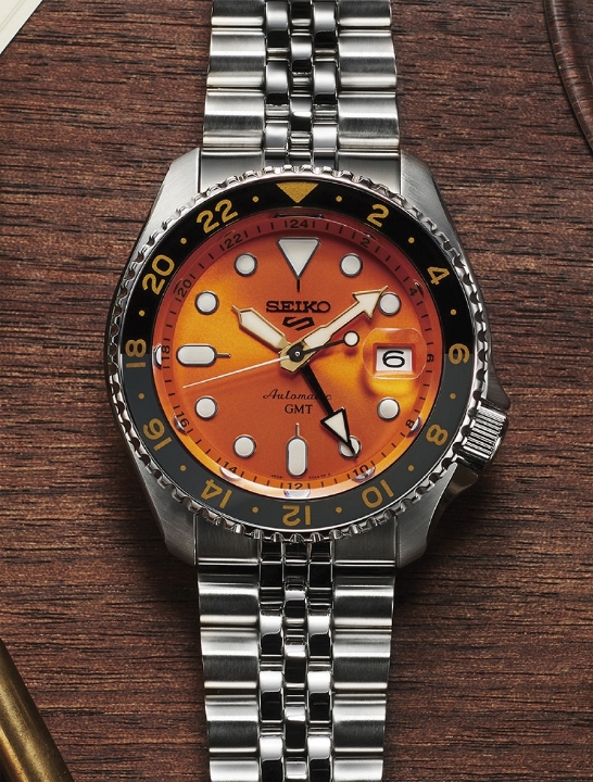 Obrazek Seiko 5 Sports 'Mikan Orange' GMT