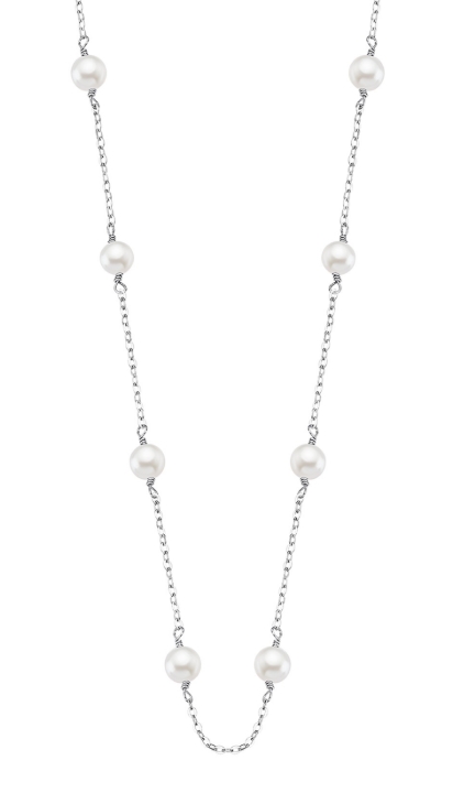 Obrazek LOTUS SILVER naszyjnik PEARLS