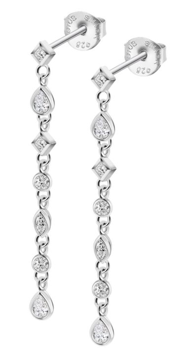 Obrazek LOTUS SILVER kolczyki PURE ESSENTIAL