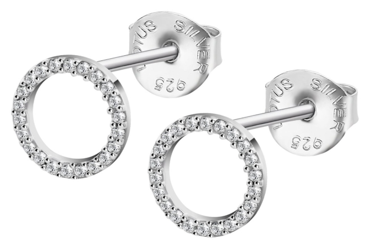 Obrazek LOTUS SILVER kolczyki 