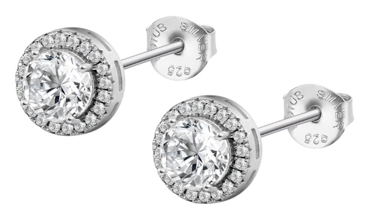 Obrazek LOTUS SILVER kolczyki 