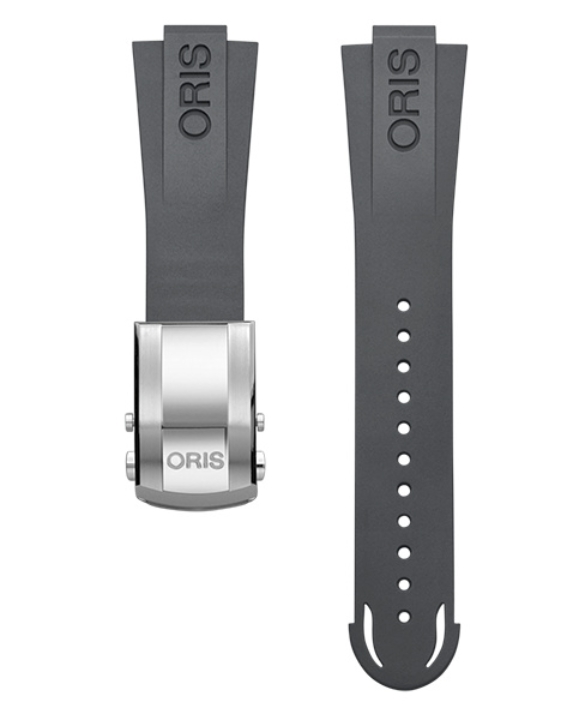 Obrazek Gumowy Pasek Oris Aquis z Zapinką 24 - Szary