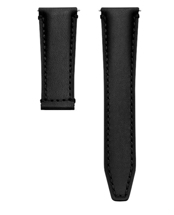 Obrazek pasek skórzany czarny (bez sprzączki)