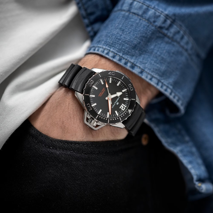 Obrazek Hamilton Khaki Navy Frogman Auto