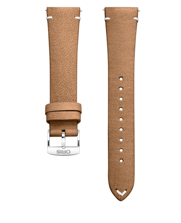 Obrazek pasek skórzany brązowy koniakowy