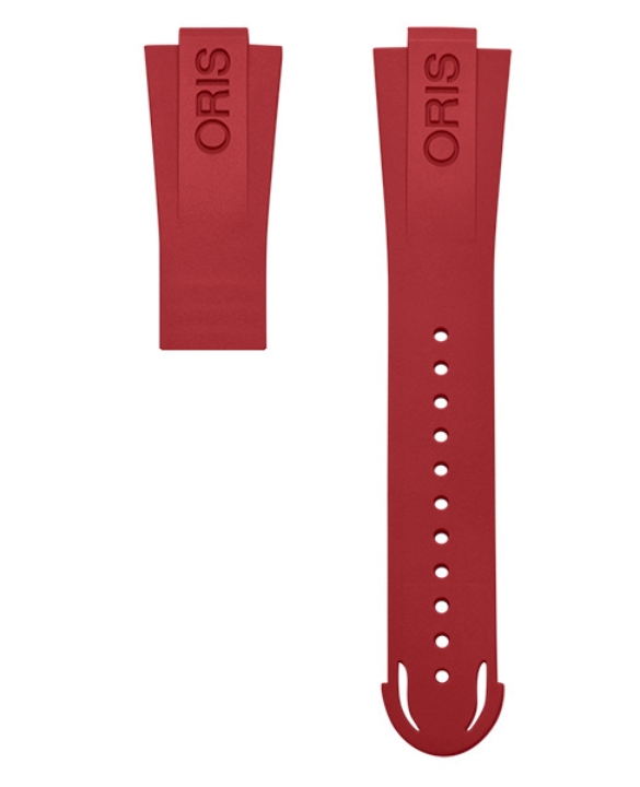 Obrazek pasek kauczukowy czerwony (bez sprzączki)